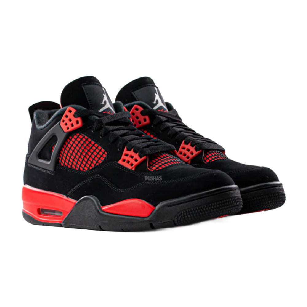 Nike | Mens Air Jordan 4 Retro (Black/Thunder Red)