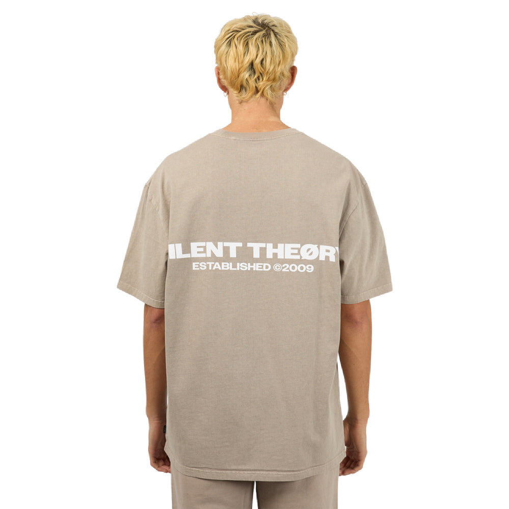 Silent Theory | Mens Essentials Theory Tee (Cement)