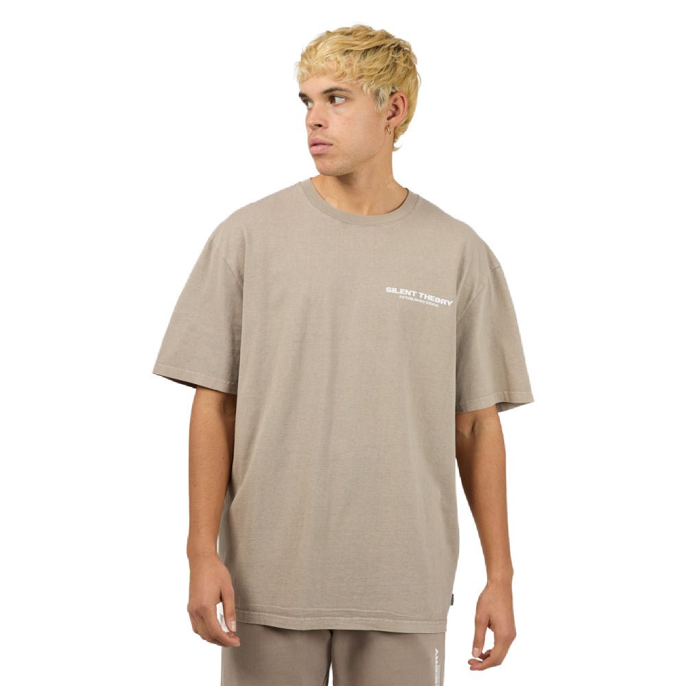 Silent Theory | Mens Essentials Theory Tee (Cement)