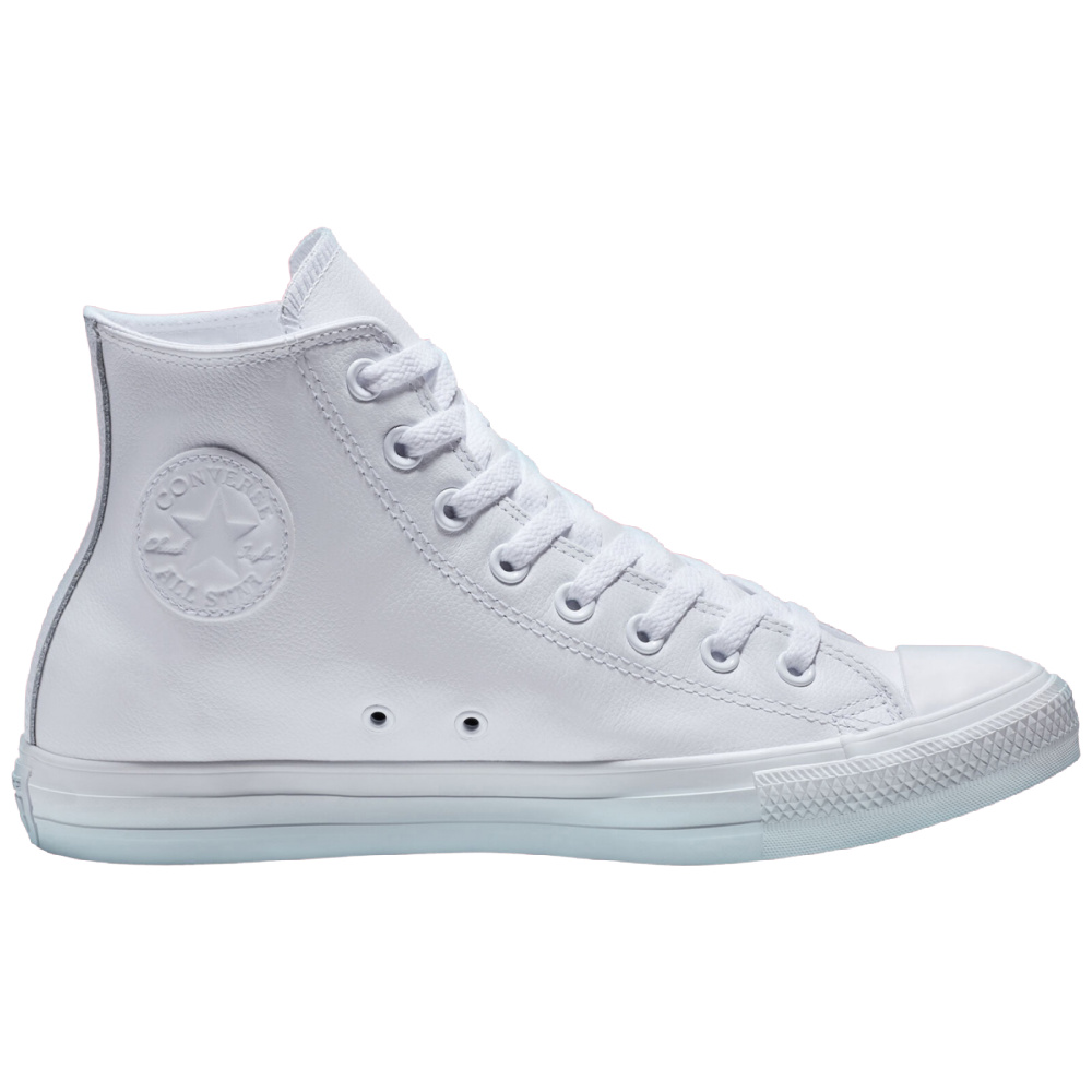Converse | Unisex Chuck Taylor All Star Leather High Top (White Mono ...